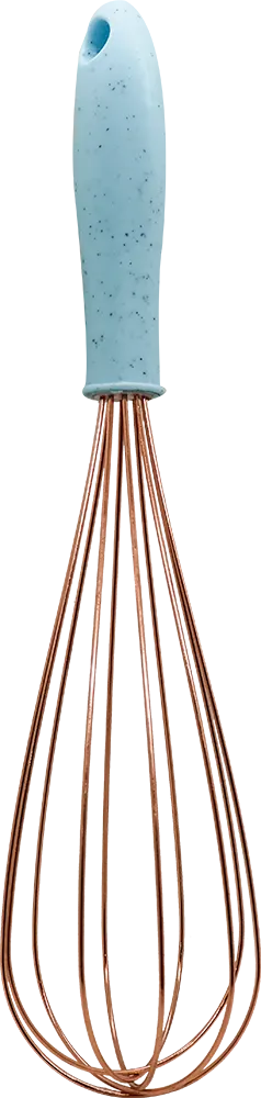 مضرب بيض يدوي كبير بيد بلاستيك  - روز جولد