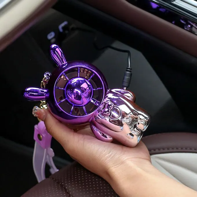 Plastic Medal Fan USB charging - purple