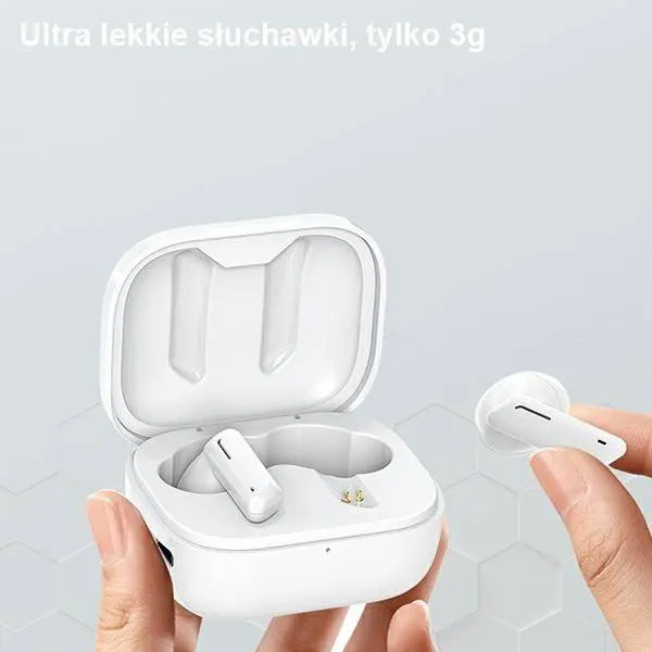 Awei earbuds T36, Bluetooth 5.0, 350 mAh battery, white