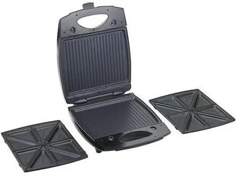 Black & Decker Sandwich Maker, 4 Slices, 1400 Watt, Black, TS4080