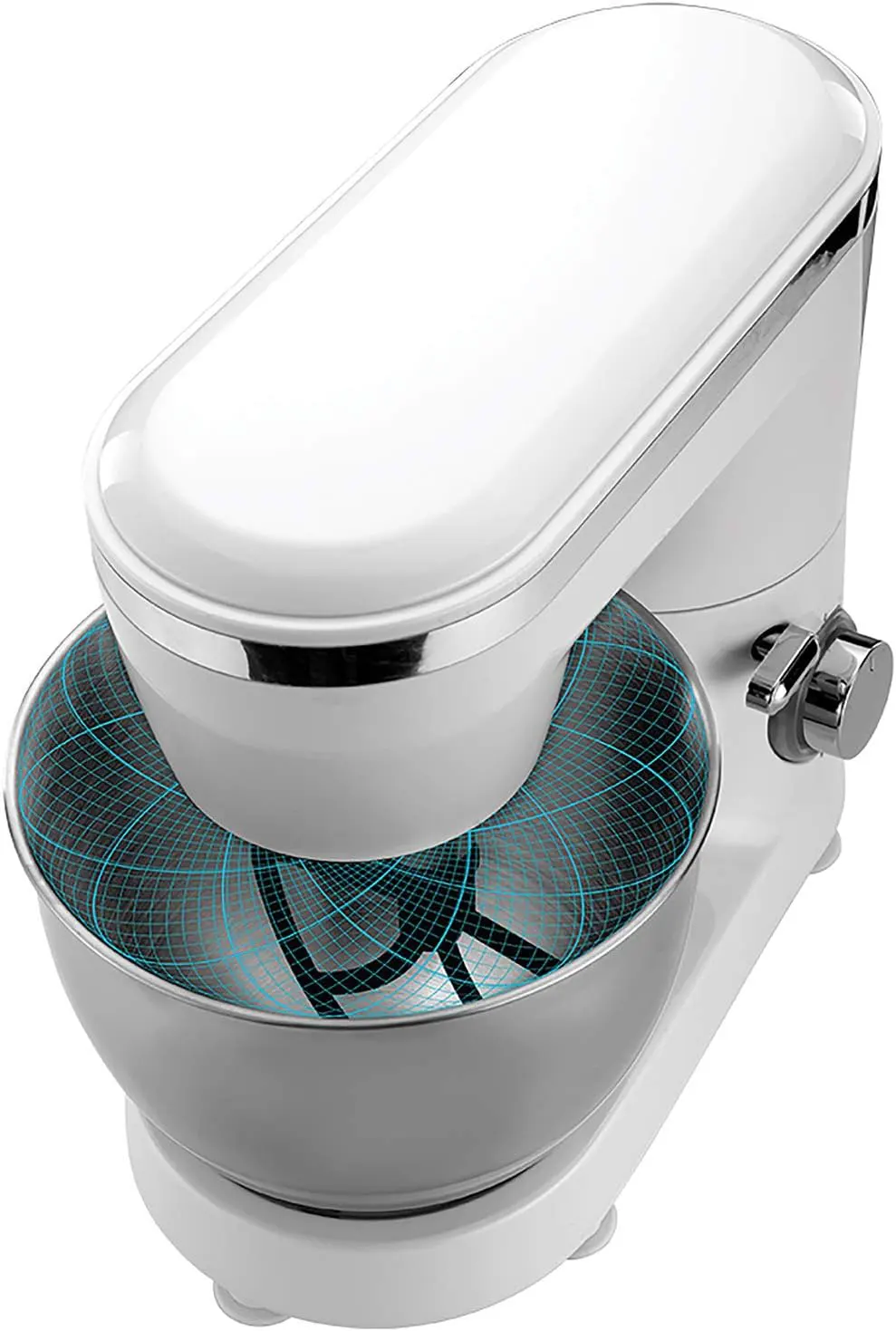 Black & Decker Stand Mixer 1000 Watt, 4 Liters, White x Silver, SM1000