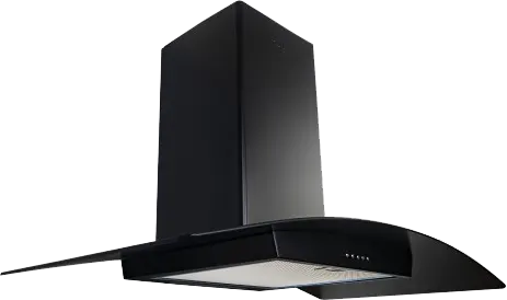 Purity Built-in Pyramidal Hood , 90 cm, 3 Speeds, Black, CAPPE BL 90