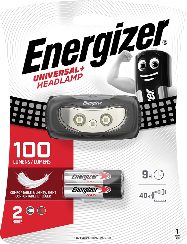 Energizer Universal Plus LED Headlamp, Black