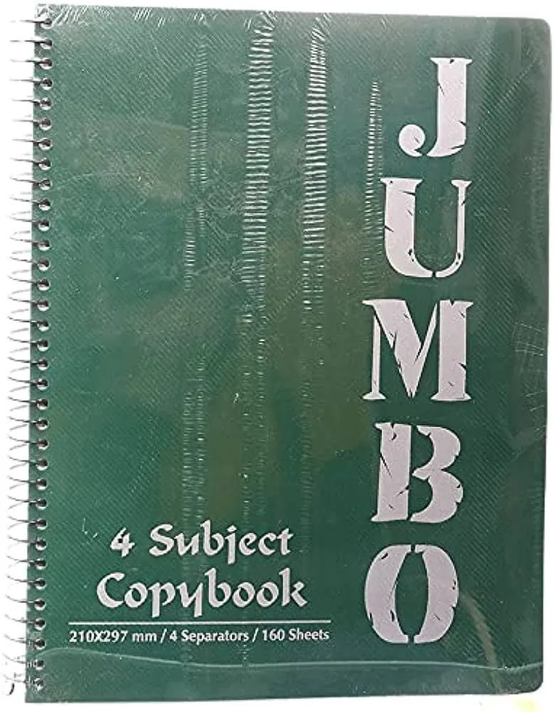 Mintra A4 Jumbo Spiral Notebook, 160 Sheets, 4 Dividers, Multi Color