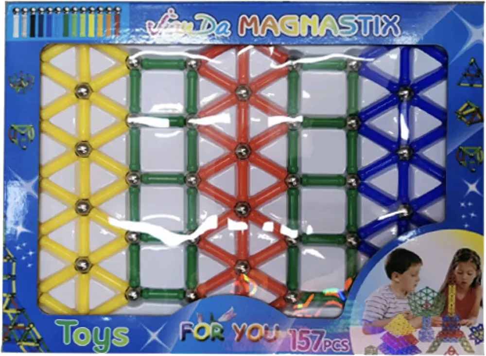 Magnastix Magnetic Construction Building Blocks, 157 Pcs, 2030
