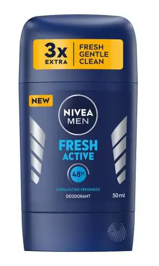 NIVEA Fresh Active Antiperspirant Stick For Men With Fresh Scent Deodorant Stick 50 ml