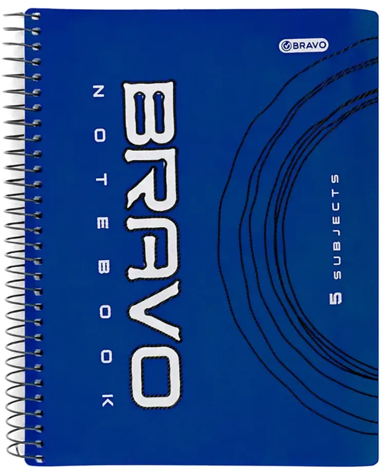 Sasco Bravo A4 Spiral Notebook, 160 Sheets, 4 Dividers, Multi Color