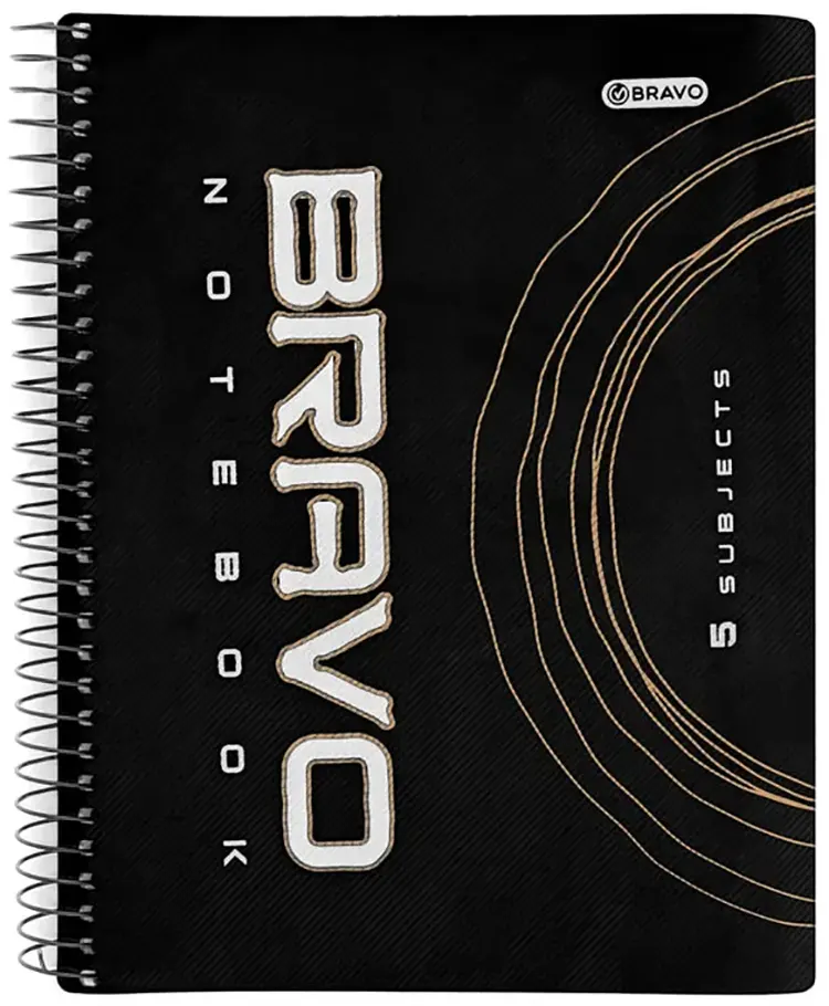 Sasco Bravo A4 Spiral Notebook, 160 Sheets, 4 Dividers, Multi Color