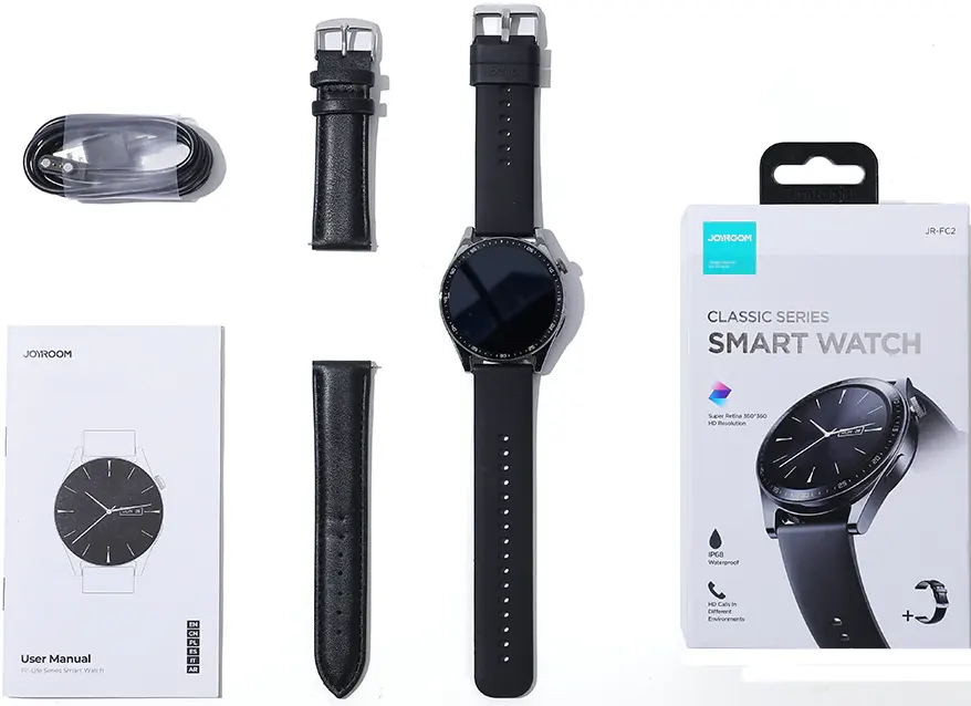 Smart Watch Joyroom Classic Series, 1.32Inch Screen, Bluetooth, Water resistance,JR-FC2, Black