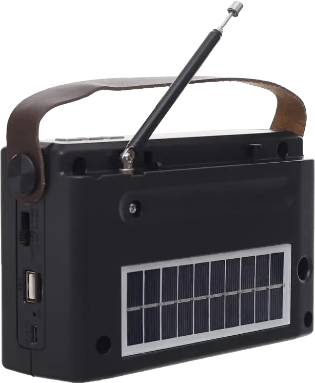 Golon FM-AM-SW Portable Radio, Classic, Plug in or Rechargeable Battery, Loud, Clear Sound, Headphone Jack, Black, R18BTS
