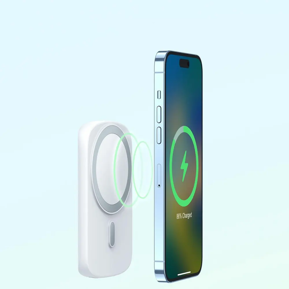 شاحن باور بانك ميني من جوي روم لاسلكي، 20 وات ، 6000 مللي أمبير، أبيض، JR-W030