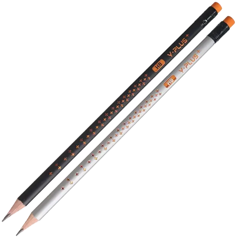 طقم قلم رصاص واي-بلس ستار باستيكة 12 قطعة HB
