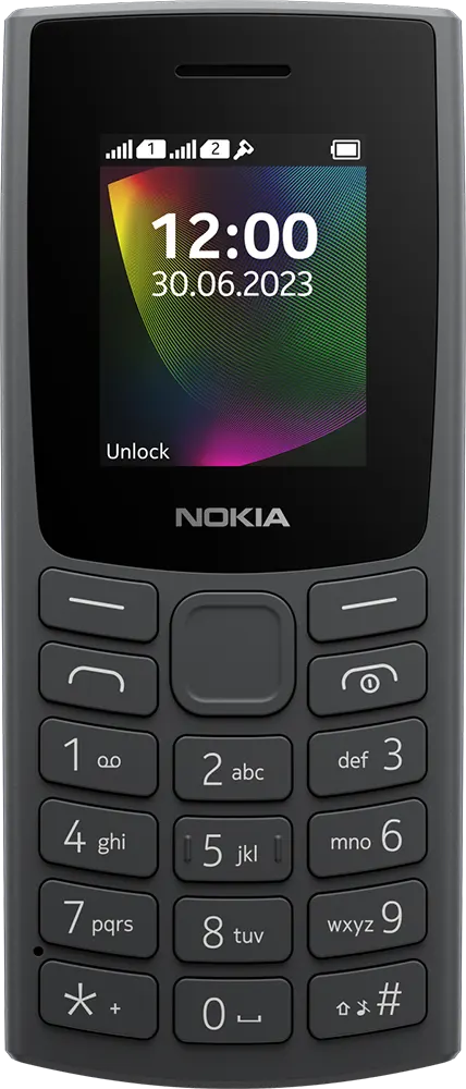 Nokia 106 (2023) TA-1564DS, dual SIM, 2 MB internal memory, 2 MB RAM, 2G network, charcoal black