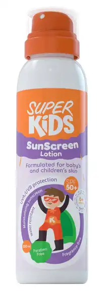 واقي شمس سوبر كيدز، عامل حماية 50+، 200 مل، لوشن