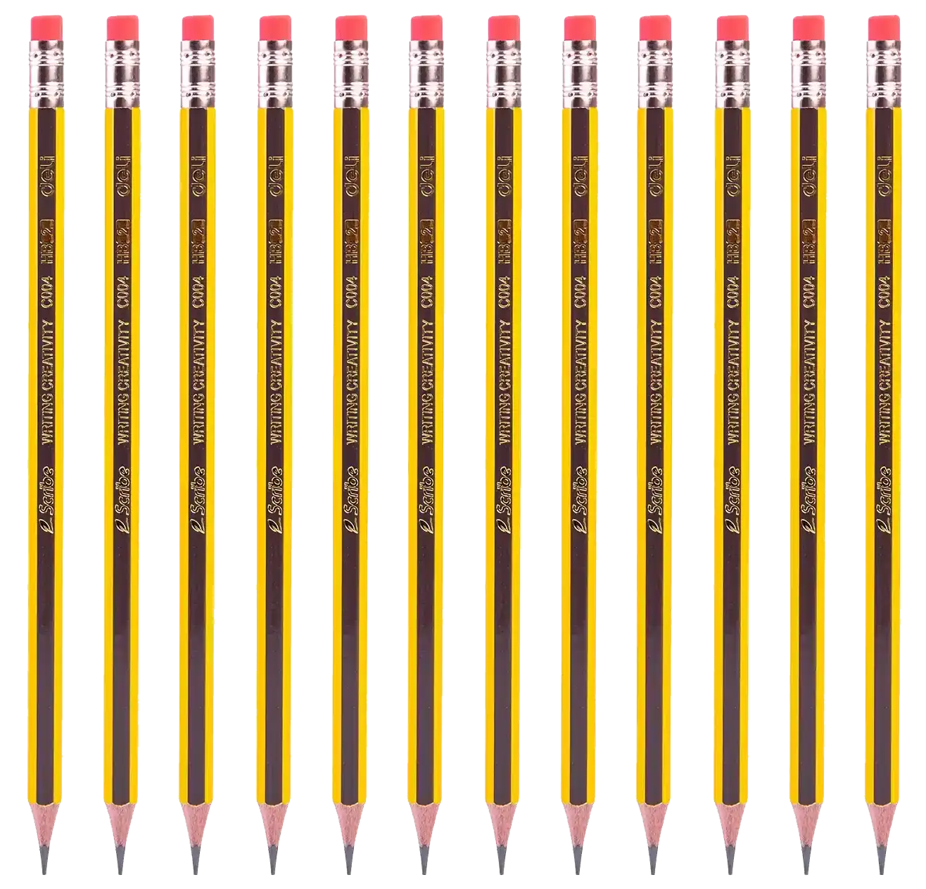 Deli 12-Piece Graphite HB Pencil Set