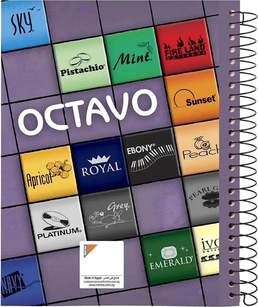 Mintra Octavo Spiral Notebook, 240 Sheets, 21.5*16.5 cm