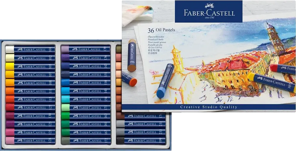 Faber-Castell Oil Pastels Short Set, 36 Colors, Assorted Colors, 127036