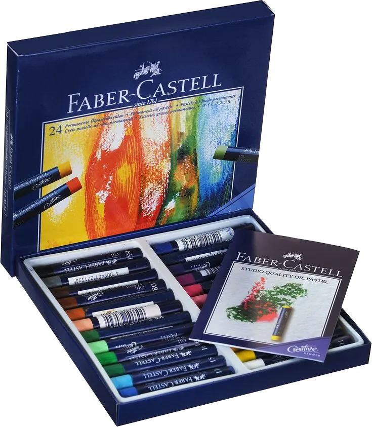 Faber-Castell Oil Pastels Short Set, 24 Colors, Assorted Colors, 127024