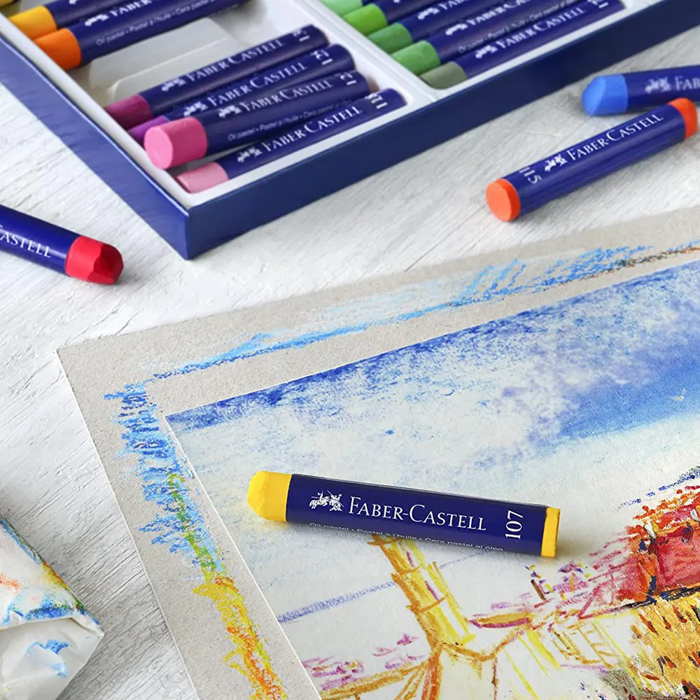 Faber-Castell Oil Pastels Short Set, 12 Colors, Assorted Colors, 127012