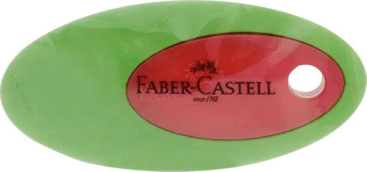 Faber Castell Eraser, Oval, One Piece, Colors, 182330