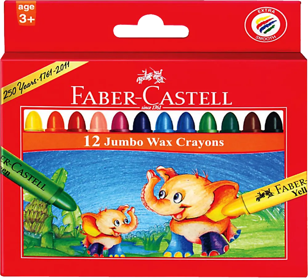 Faber-Castell Crayons Set of 12, Assorted Colors MM120040