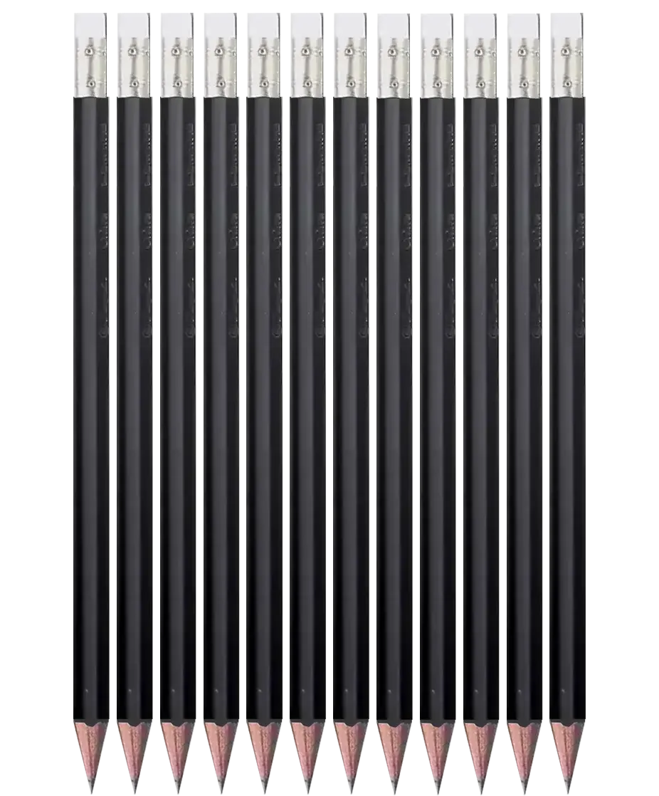 Penguin HB Pencil with Eraser Set, 12 Pieces EK18004