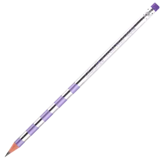 قلم رصاص فضى مخطط الوان باستيكة