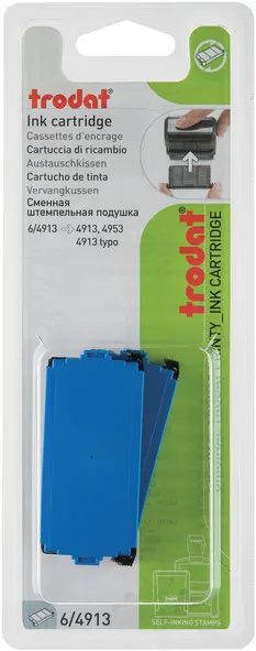 Trodat Printy Stamp Pad, 2 Pices, Blue