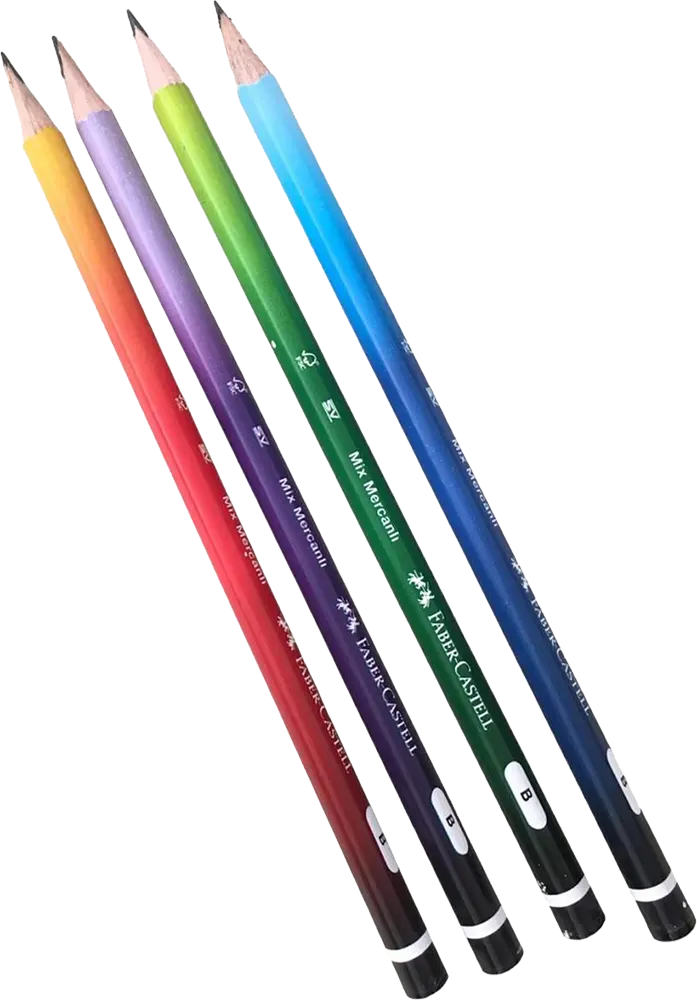 قلم رصاص فابر كاسيل ميكس ميركانلي، درجة B، 864، ألوان متعددة