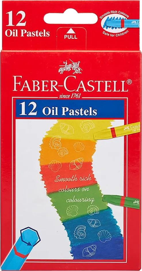 مجموعة ألوان باستيل فابر كاستل زيت قصيرة ، 12 لون ، ألوان متعددة، 122712