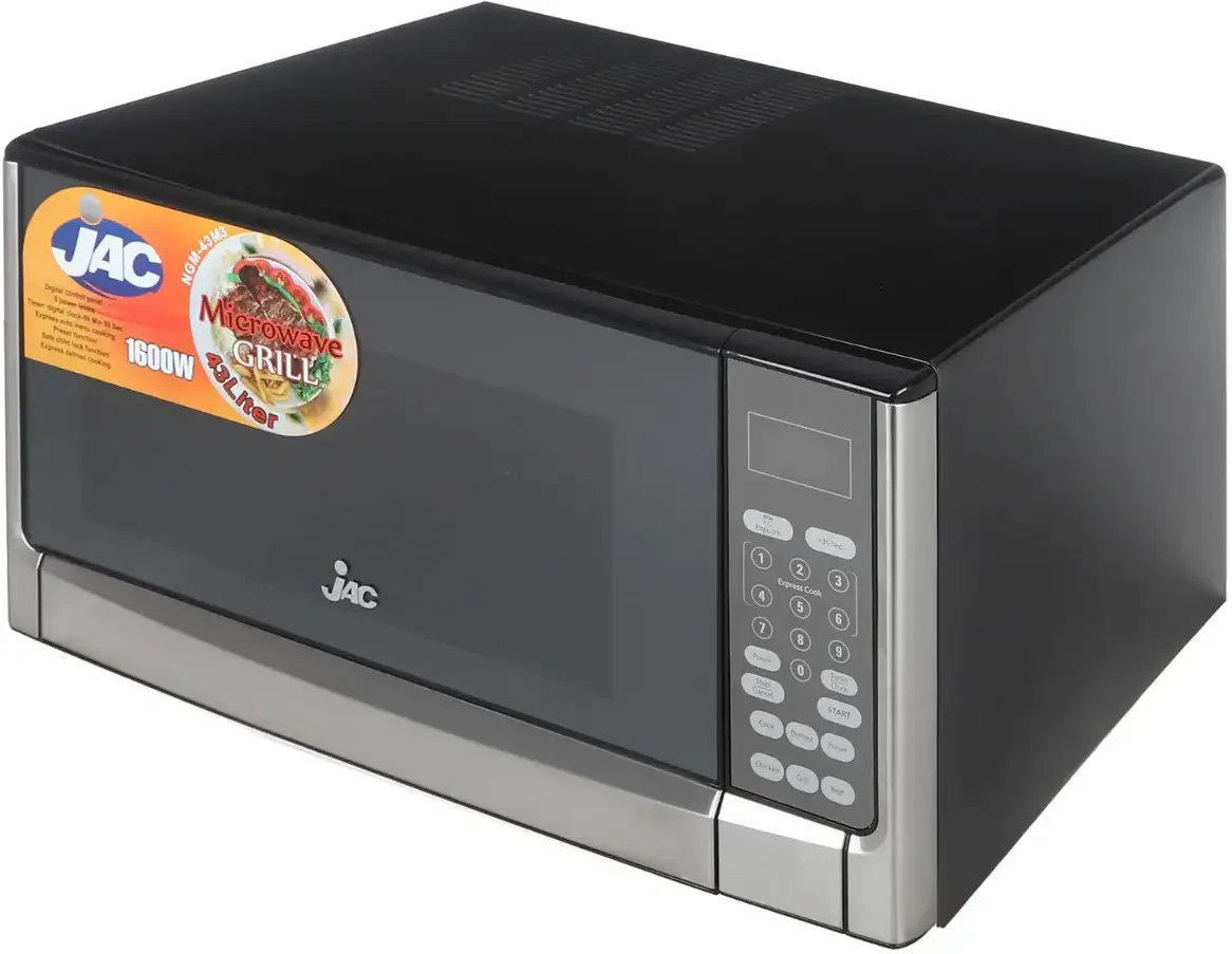 Jac Microwave 43 Liter Digital With Grill, 1400 Watt, Black, NGM-43M3