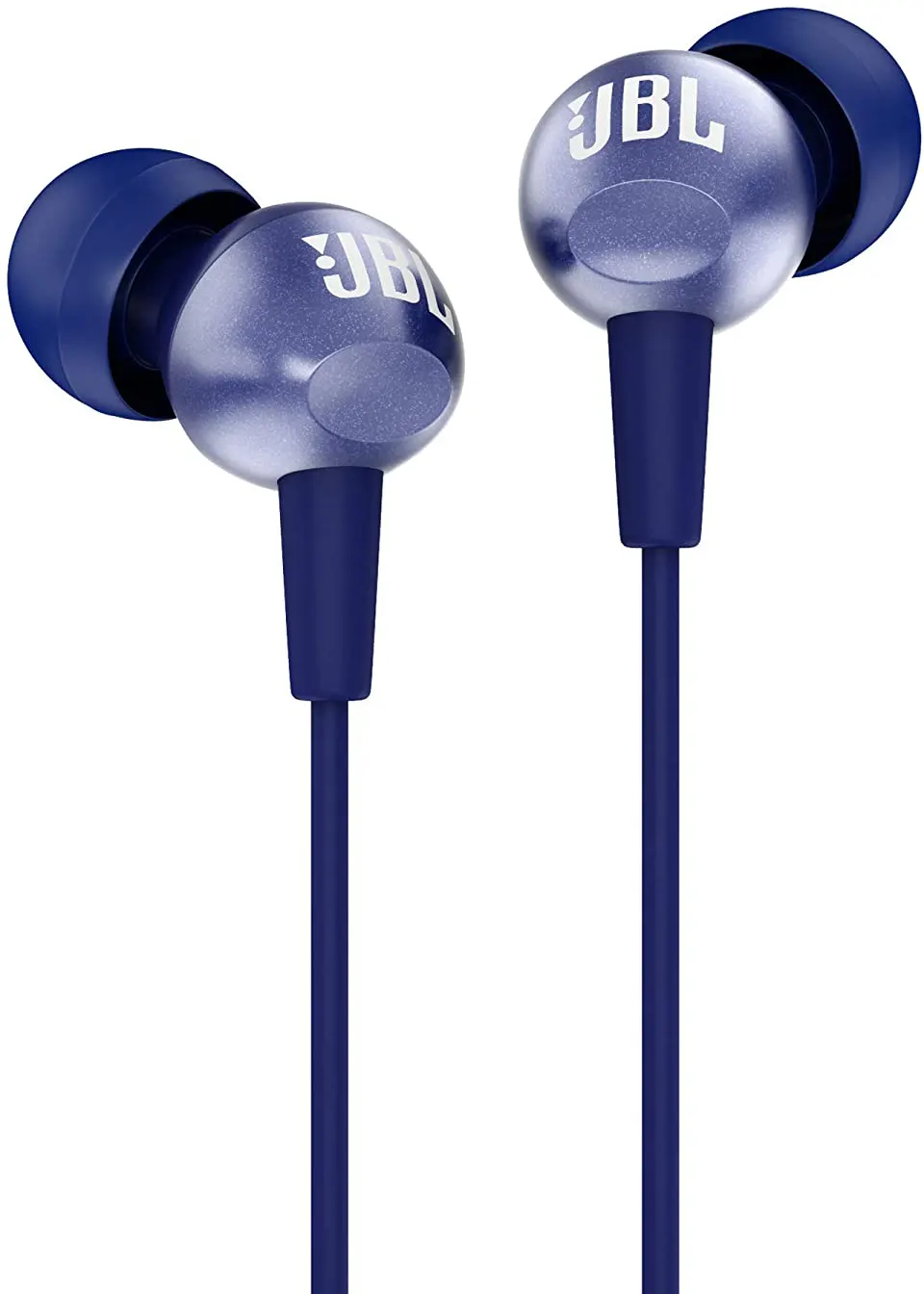 سماعة أذن سلكية JBL C200SI،  صوت واضح + أزرار تحكم ظاهرة، أزرق