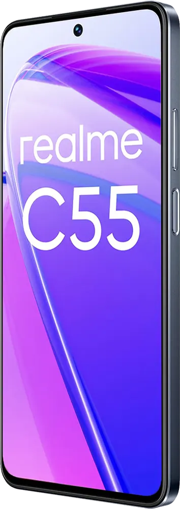 موبايل ريلمي C55 ثنائي الشريحة ، ذاكرة 256 جيجابايت ، رامات 8 جيجابايت ، شبكة الجيل الرابع  إل تي إي، أسود