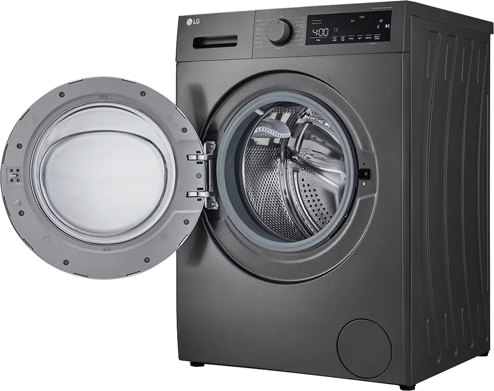 LG Full Automatic Front Loading Washing Machine 8KG, Digital Display, Inverter , Dark Silver, F2T2TYM1S