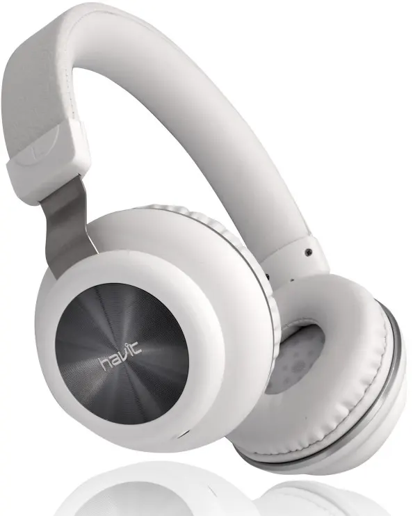 سماعة رأس سلكية هافيت H2263D للألعاب، صوت ستيريو نقي عالي الجودة، أبيض
