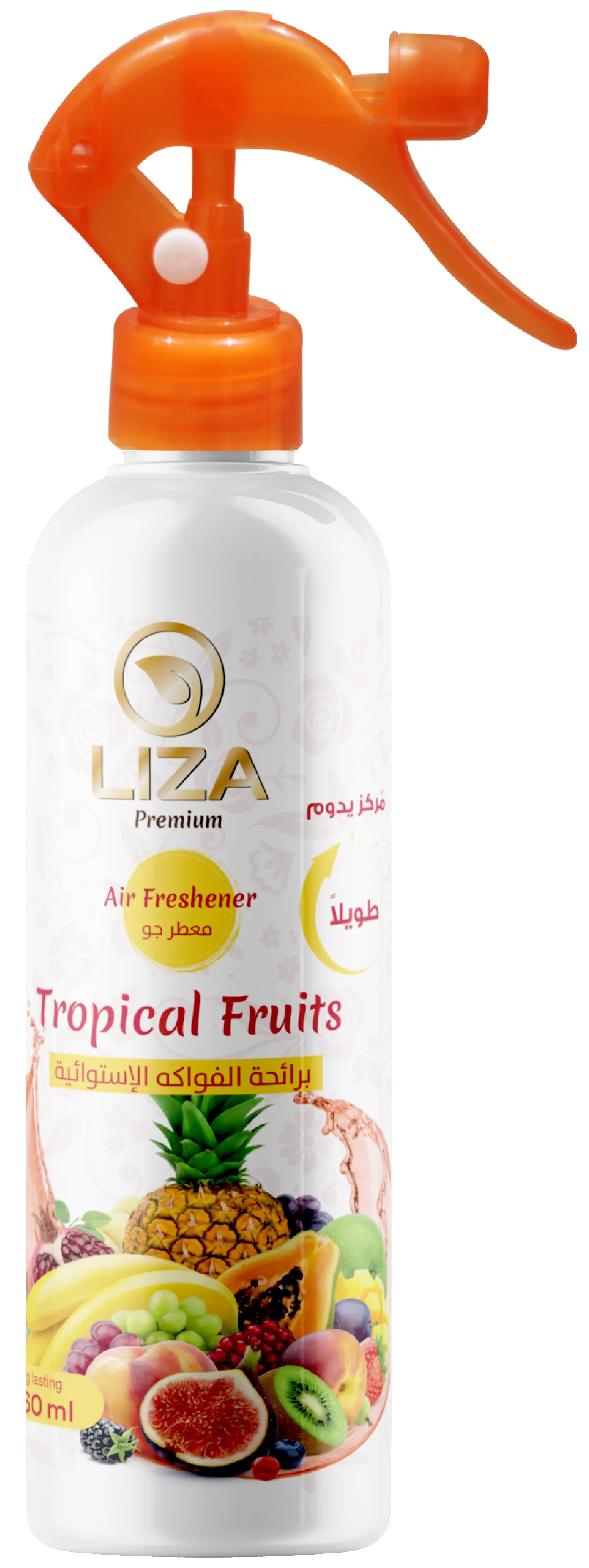 معطر جو بخاخ ليزا، برائحه الفواكه الاستوائية، 460 مل، برتقالي