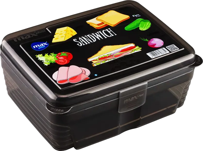 لانش بوكس مقسم ميجا مينى ماكس ،أسود