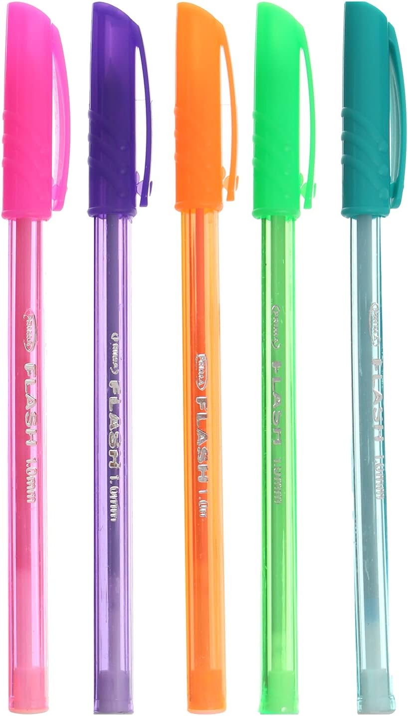 Prima Flash Ballpoint Pen, Set Of 5 Assorted Colors