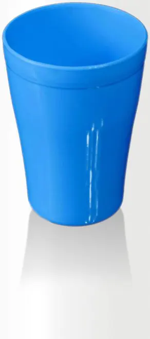 Eco plastic cup 420 ml - blue