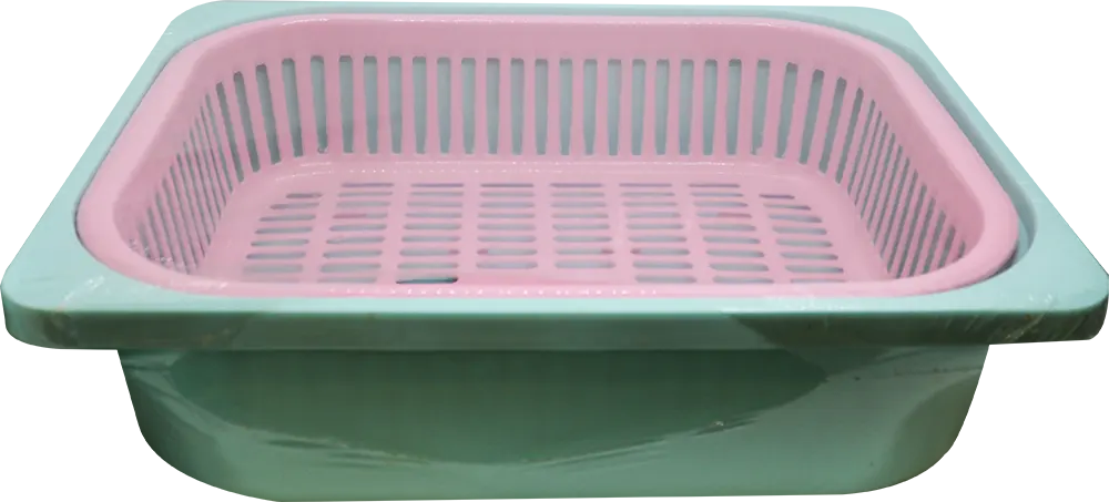 Eco food Colander with plate - colors