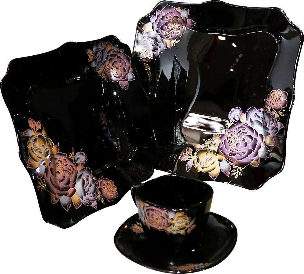 طقم اركوبال مربع، 58 قطعة، أسود