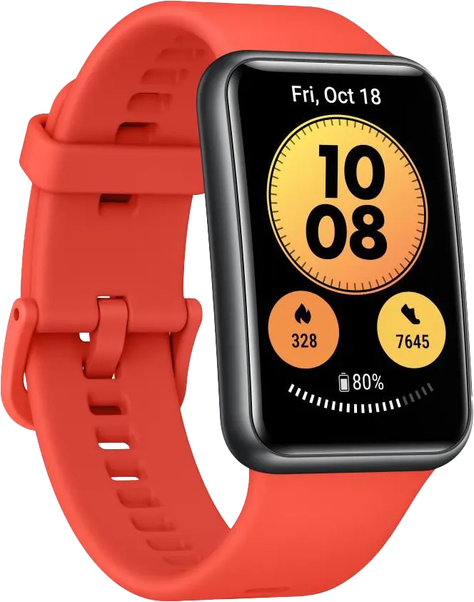 Huawei Band Fit New, Bluetooth 5.0, 1.64 Inch Touch Screen, Water Resistant, 10 Day Battery Life, Pomelo red