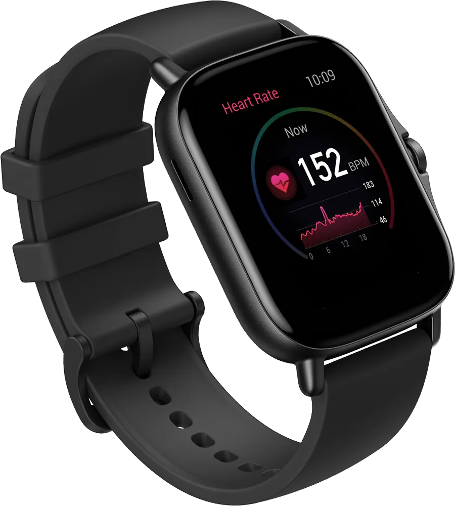 Amazfit GTS 2 Smart Watch, 1.65 inch touch screen, water resistant, 246 mAh battery, black, A1969