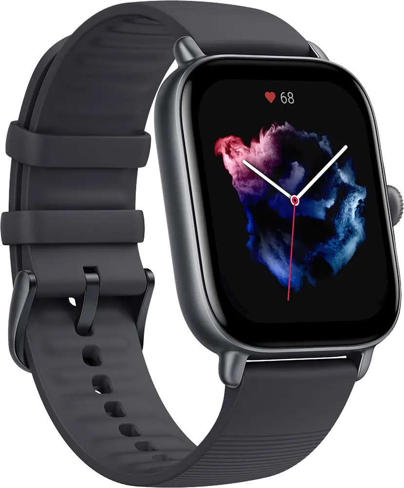 Amazfit GTS 3 Smart Watch, 1.75 inch touch screen, water resistant, 250 mAh battery, black, A2035