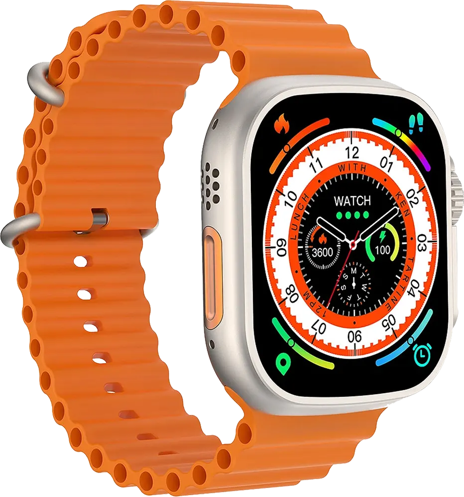 WIWU Smart Watch, Bluetooth, 1.90" Touch Screen, Water Resistant, Orange, SW01 Ultra