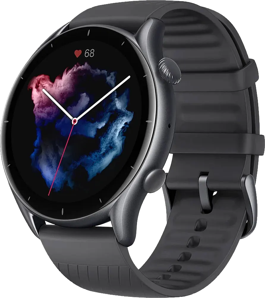 Amazfit GTR 3 smart watch, 1.39 inch touch screen, water resistant, 450 mAh battery, black, A1971