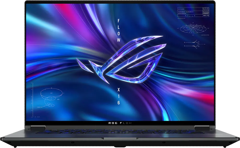 لاب توب اسوس روج فلو X16 GV601RW-M009W معالج AMD Ryzen 9-6900HS، رامات 32 جيجابايت، 1 تيرا بايت اس اس دي، شاشة لمس 16 بوصة WQXGA، كارت شاشة NVIDIA® GeForce RTX™ 3070 Ti بسعة 8 جيجا، ويندوز 11 هوم، أسود