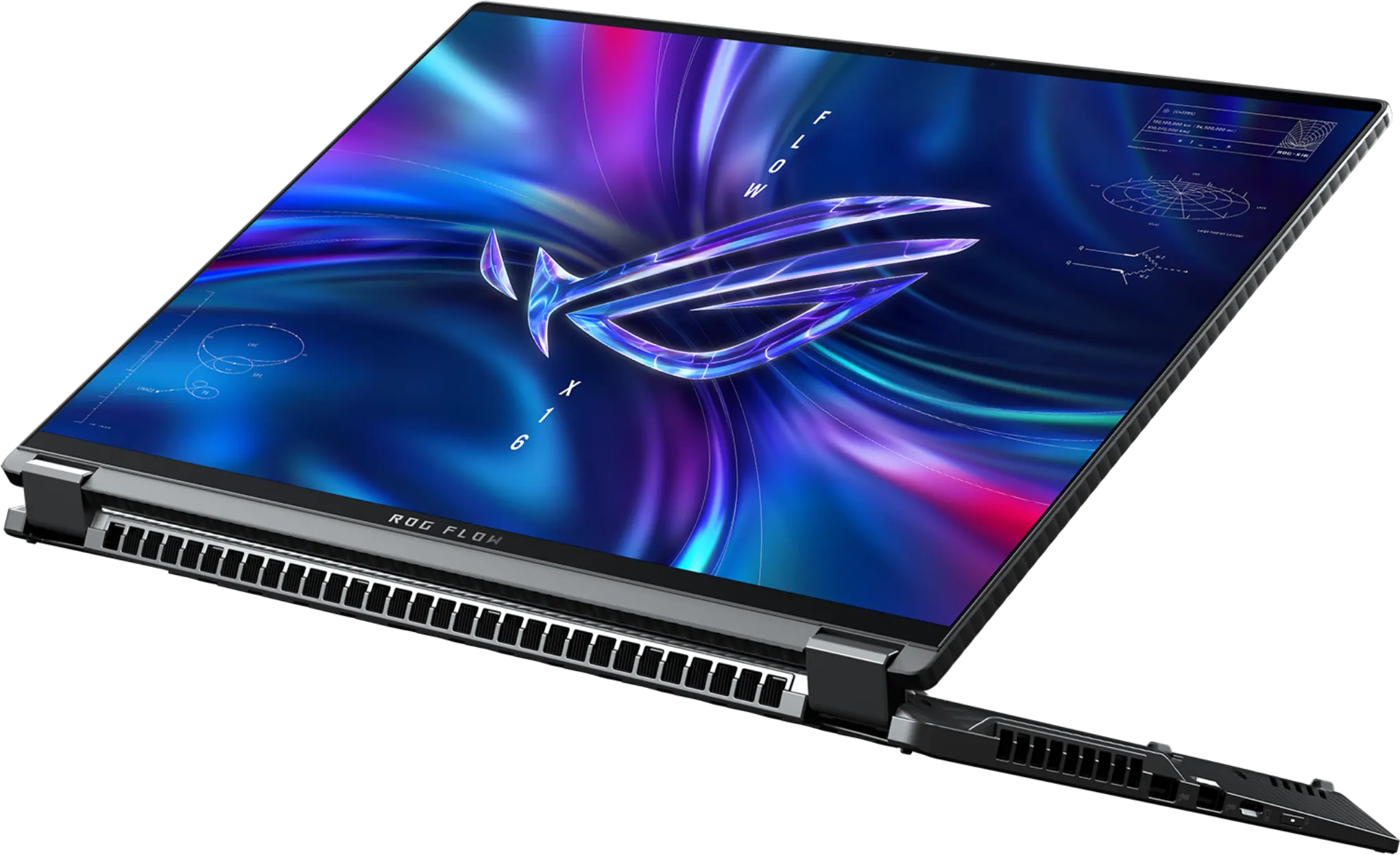 لاب توب اسوس روج فلو X16 GV601RW-M009W معالج AMD Ryzen 9-6900HS، رامات 32 جيجابايت، 1 تيرا بايت اس اس دي، شاشة لمس 16 بوصة WQXGA، كارت شاشة NVIDIA® GeForce RTX™ 3070 Ti بسعة 8 جيجا، ويندوز 11 هوم، أسود