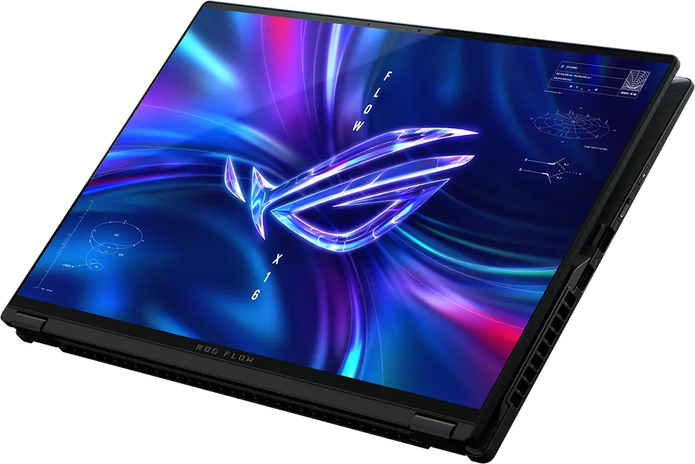 لاب توب اسوس روج فلو X16 GV601RW-M009W معالج AMD Ryzen 9-6900HS، رامات 32 جيجابايت، 1 تيرا بايت اس اس دي، شاشة لمس 16 بوصة WQXGA، كارت شاشة NVIDIA® GeForce RTX™ 3070 Ti بسعة 8 جيجا، ويندوز 11 هوم، أسود