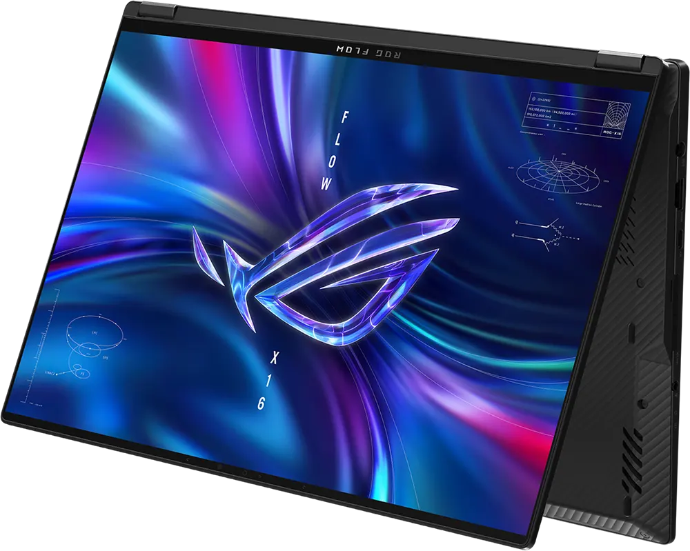 لاب توب اسوس روج فلو X16 GV601RW-M009W معالج AMD Ryzen 9-6900HS، رامات 32 جيجابايت، 1 تيرا بايت اس اس دي، شاشة لمس 16 بوصة WQXGA، كارت شاشة NVIDIA® GeForce RTX™ 3070 Ti بسعة 8 جيجا، ويندوز 11 هوم، أسود